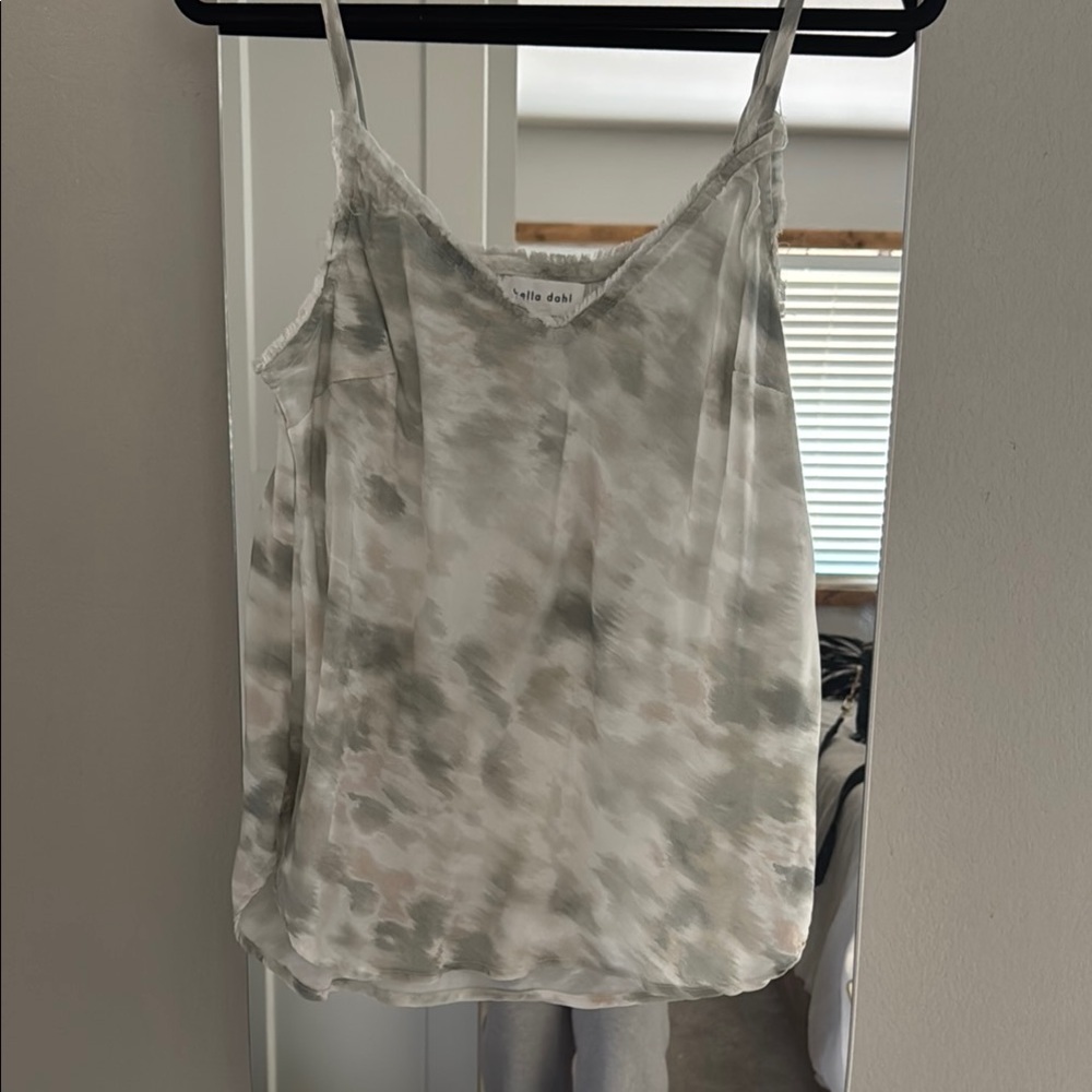 Bella Dahl Gray and White Sleeveless Camisole